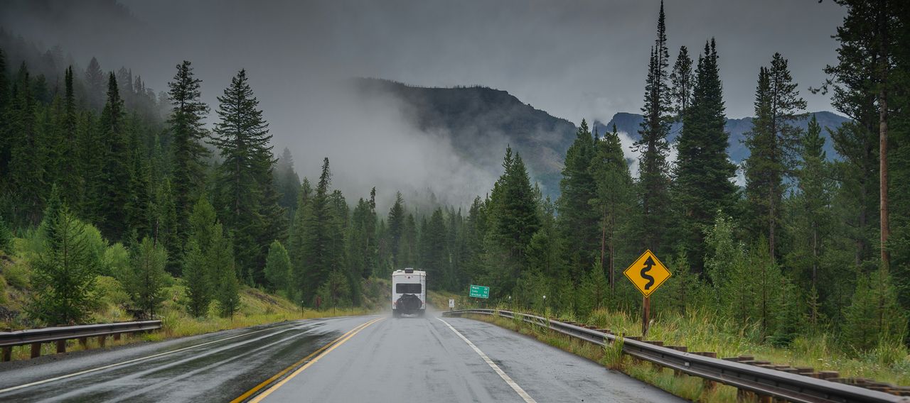RV in the mountains